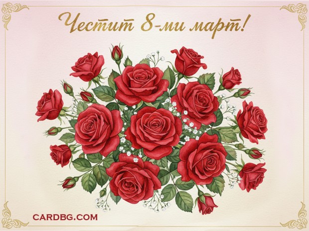 Безплатна онлайн картичка за вайбър за 8-ми март Безплатна онлайн картичка за вайбър за 8-ми март